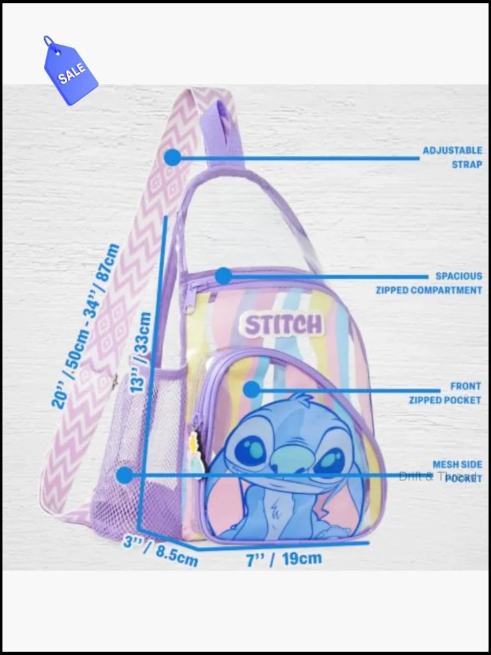Clear Crossbody Bag for Stadium Events, Adjustable Strap, PVC Sling Purse,